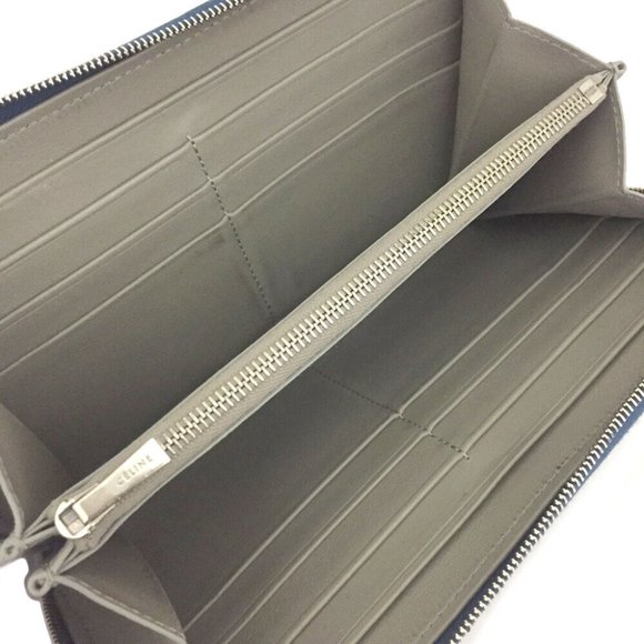 CELINE Logo Leather Zippy Zip Around Long Wallet - Picture 5 of 8